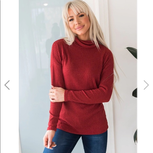 Rust Turtleneck Sweater - Picture 2 of 4